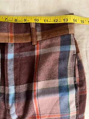 UO• High Rise Wide Leg Plaid Abby Brushed Flannel Grandpa Trousers• Sz 2 thumbnail 6