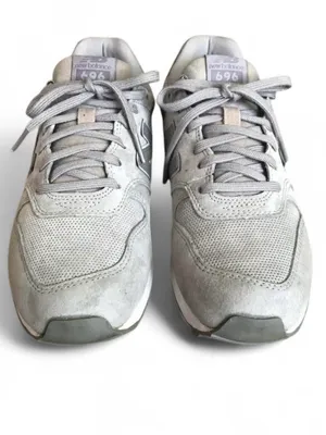New Balance 696 Classic Women's Running Shoes WL696WPG Gray Suede Size 9 thumbnail 4
