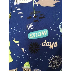 Scrubstar Women's Snow Trees Theme Scrub Top Nurse Medical 1pc Size Medium thumbnail 4