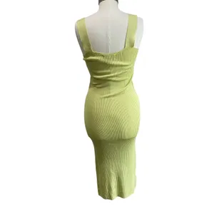 Shyanne Women's Green Western‎ Ribbed Sweater Knit Midi Bodycon Dress Sz M thumbnail 3