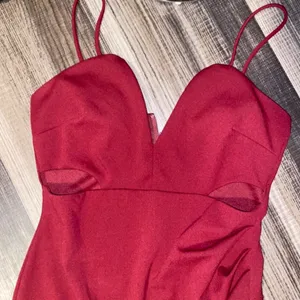 Windsor Red Ruched Spaghetti Strap Mini Dress thumbnail 2
