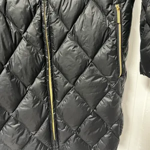 Michael Kors petite quilted Hooded Black Packable Puffer Coat jacket size small thumbnail 5
