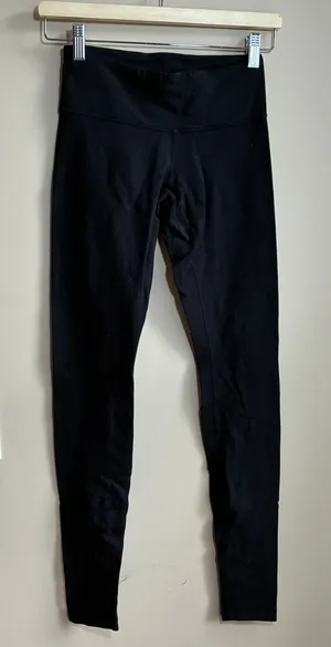 Lululemon full length black leggings women's 4 athletic pants casual workout thumbnail 1