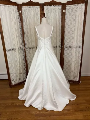 Pretty Vintage 90s Satin Split Skirt Wedding Gown thumbnail 6