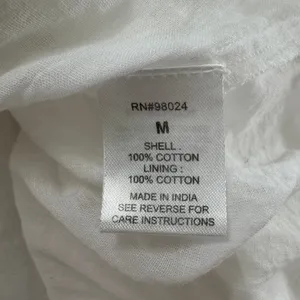 Love The Label Mini Dress Medium White Floral Embroidered Flutter Sleeve‎ Boho thumbnail 8