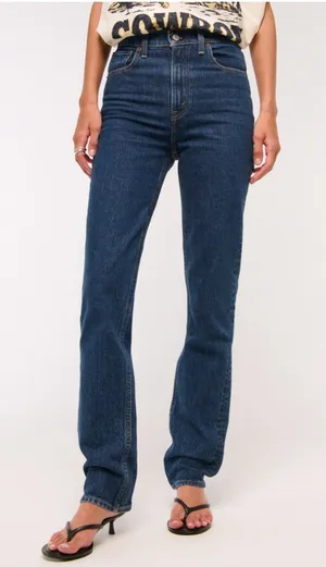 Curve Love Ultra Straight Abercrombie High-Rise Jeans thumbnail 1