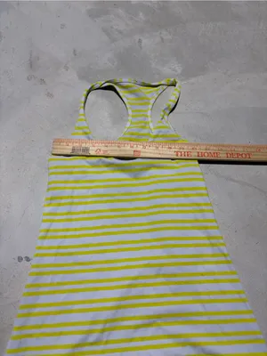 Lululemon Women’s Striped Racerback Tank top - Yellow/White thumbnail 4
