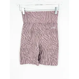AYBL‎ Animal Print Seamless Bike Shorts Women's S Purple Activewear thumbnail 2