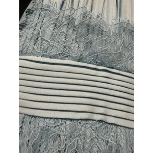 ASOS Light Blue Pleated‎ Lace Trim Maxi Dress Sleeveless V-Neck Wedding Guest 4 thumbnail 6