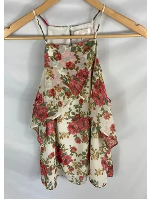 WAYF Floral Print Sleeveless Blouse Size Medium thumbnail 1