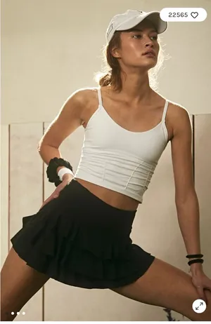 Free People Good Karma Ruched Crop Tank in White XL thumbnail 1