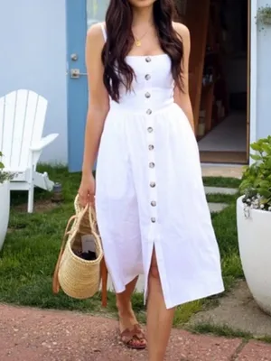 Reformation Tori Linen Dress White size 4 $249 Button Down Sundress thumbnail 7