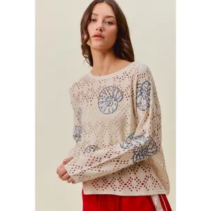 SO ME Seashell Lightweight Sweater Top thumbnail 11