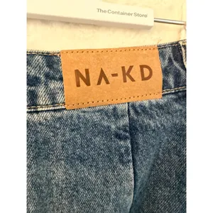NA-KD Blue Denim Maxi Skirt High Waisted Back‎ Slit Size 38 Medium Wash Long thumbnail 8