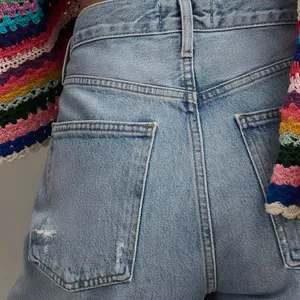 AGOLDE 90s Crop Mid-Rise Loose Straight Jeans Medium Wash Size 23 Organic Denim thumbnail 8