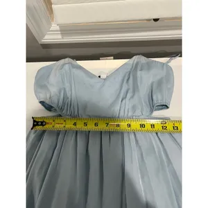And‎ Now This Spring Maxi Dress Blue Smocked Bodice Cutout Spaghetti Strap XS thumbnail 8