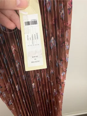 NWT Anthropologie BHLDN Maya Pleated V-Neck Midi Dress Floral XS thumbnail 7