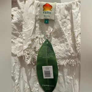 NWT Farm Rio Maxi Lace Asymmetrical Tiered Skirt White S thumbnail 3