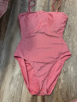 No Boundaries Pink Sparkle One Piece Bathing Suit thumbnail 1