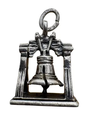 Vintage Beau Sterling Silver Liberty Bell Charm Pendant Philadelphia Souvenir thumbnail 1