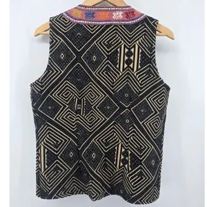 The‎ Territory Ahead Vest Womens S Geometric Tribal Boho Black Pink EUC thumbnail 4