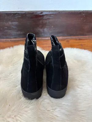 Suede Black Ankle Boots. Brand is Easy Spirit thumbnail 3