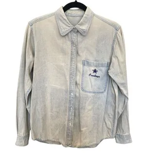 National Football League VTG Dallas Cowboys Denim Button Down Shirt thumbnail 1