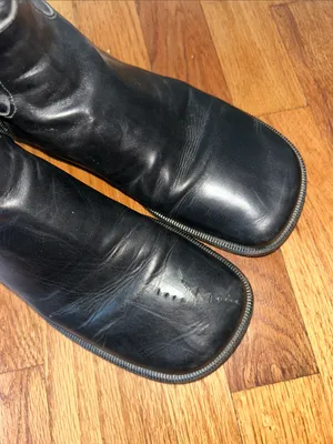 Donald J. Pliner Womens Black Leather Tall Zip Riding Boots size 8 thumbnail 5