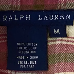 RALPH LAUREN BLUE LABEL Plaid Ruffle Front Cotton Shirt Dress/Tunic Medium thumbnail 9