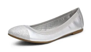 Dream Paris Ballet Walking Flats Shoes Color Silver Size 9 thumbnail 1
