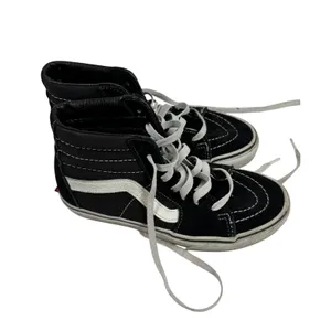 Vans Sk8-Hi High Top Sneakers Black White Suede Canvas Women 5.5 Men 4.0 thumbnail 2