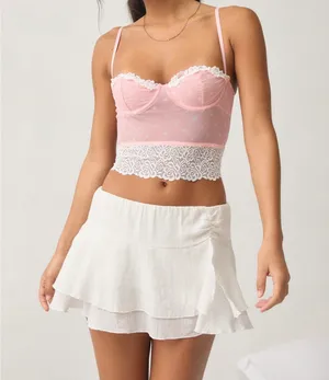 Urban Outfitters Out From Under Adrena Mesh + Lace Underwire Corset Cami thumbnail 3
