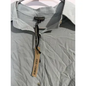 NWT Coco + Carmen Women's Linen Blend Light‎ Blue Blouse Size XS thumbnail 2