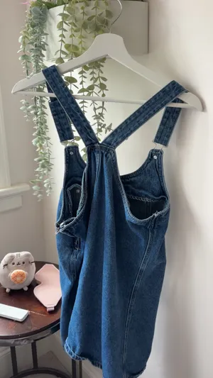 ZARA RE Generation blue denim overalls in size S thumbnail 3