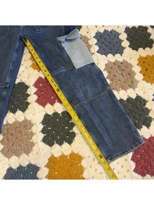 PacSun Highrise Carpenter Woman’s size 27 Denim Cargo Pants with Light Pockets thumbnail 8