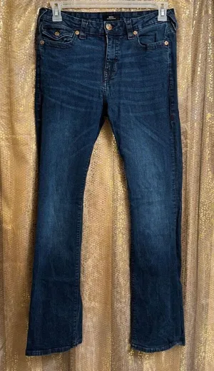 True Religion Becca Mid Rise Boot Cut Dark Wash Jeans Size 30‎ thumbnail 1