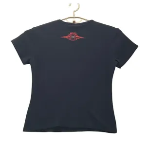 Harley‎ Davidson Y2k Motor Girl Baby Tee Black Large thumbnail 2