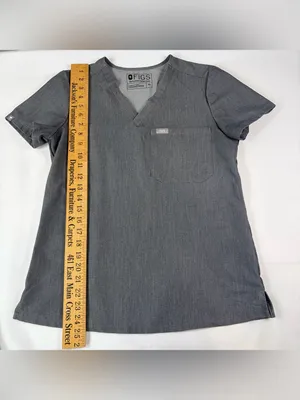Figs Technical Scrubs Gray Top Pants Set Women's Size XSmall thumbnail 4