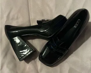 Black Cider Chunky Heeled Loafers thumbnail 1