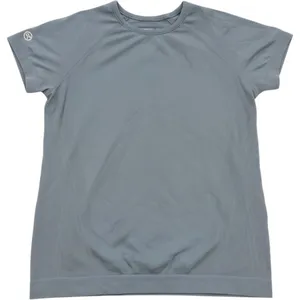 Athleta Seamless T-Shirt Women Small Blue Gray Mesh Vent Short Sleeve Top thumbnail 1