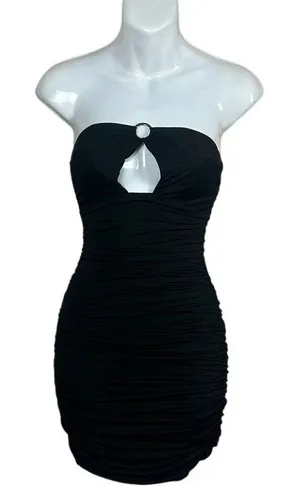 Princess Polly Eliza Black Strapless Dress size 0 NWT thumbnail 1
