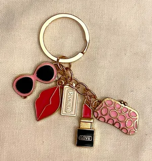 Glam Keychain/Bag Charm with Charms Is Cute and Girly and Functional thumbnail 1