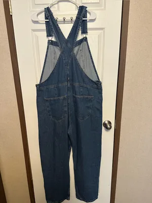 We The Free Medium Blue Denim Relaxed Overalls thumbnail 5