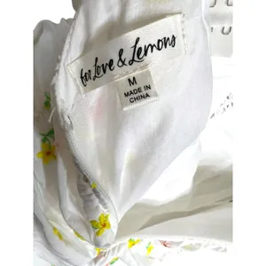 For Love and Lemons Celia Mini Dress White Floral Size Medium thumbnail 4