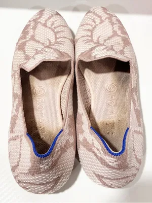 Rothy’s Retired Lily Cream Loafer Fabric Round Toe Ballet Flat Size 8.5 thumbnail 4