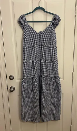 Old Navy Ginghan Midi Dress thumbnail 1