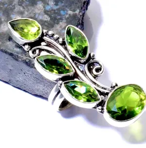 Designer Green Quartz Ring thumbnail 2