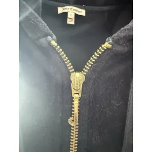 Juicy Couture Velour Track Jacket Womens Large Blue Full‎ Zip Hoodie Velvet Y2K thumbnail 4