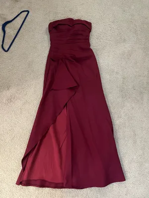Side Slit Maxi Dress Red Size 4 thumbnail 2