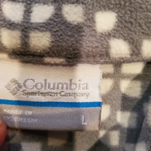 Columbia fleece size large in gray and white thumbnail 2